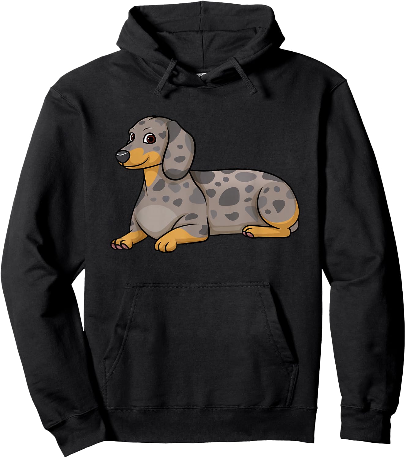 Dapple Dachshund Dog Lying Down Hoodie - Hoodie | Black