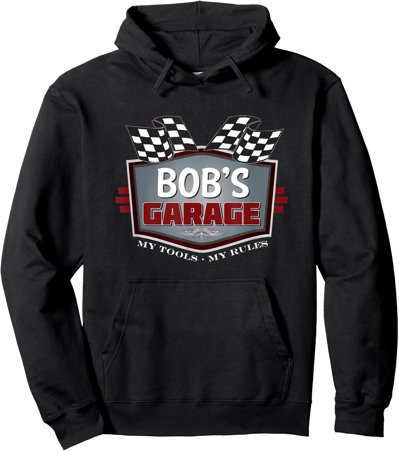 Bob's Garage Funny Car Guy My Tools My Rules Hoodie - Hoodie | Black