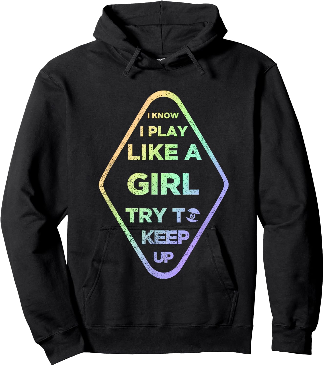 Play Like Girl 9 Ball - Nine Ball Gift Girls & Women Hoodie - Hoodie | Black