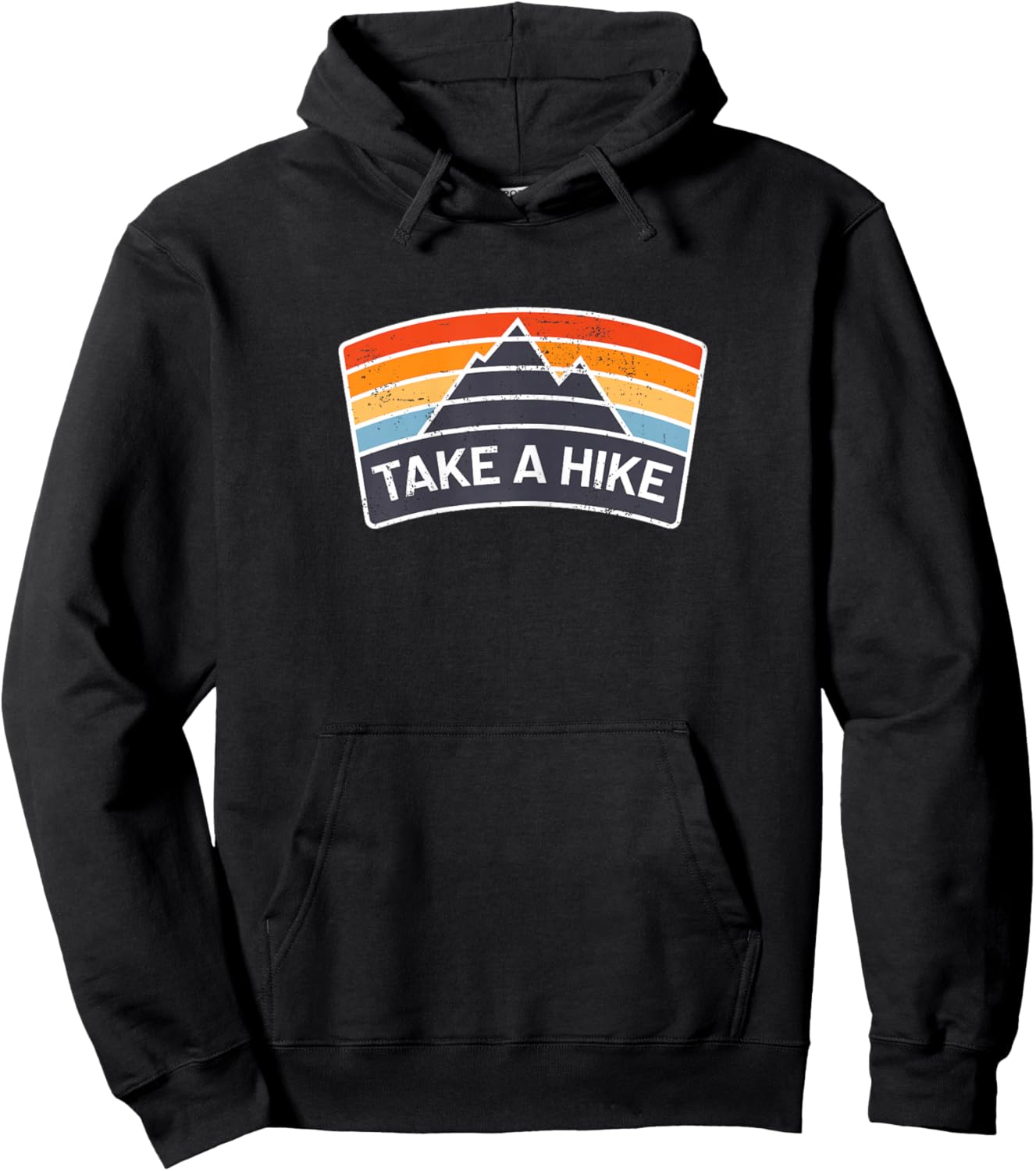 Retro Hiker Outdoors Lover Nature Hiking Take A Hike Hoodie - Hoodie | Black