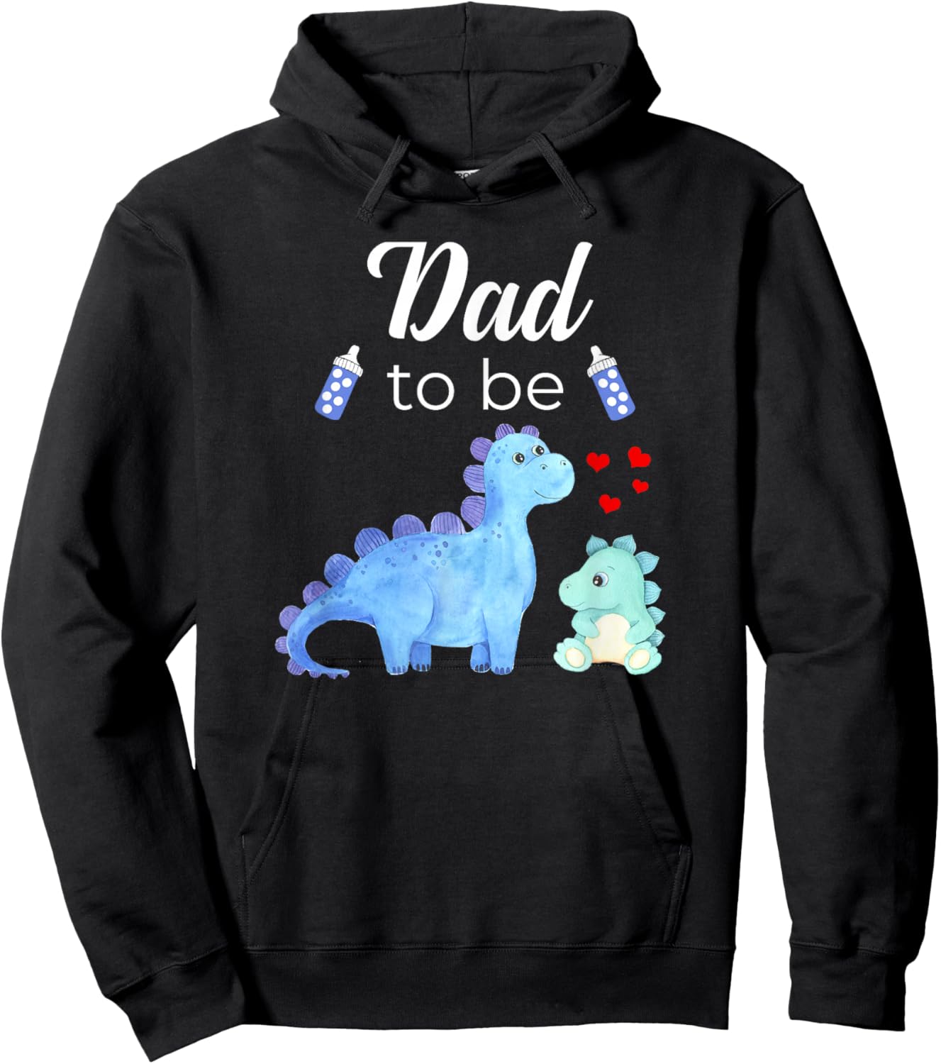 Dad To Be Dinosaur Baby Shower For Boy Hoodie - Hoodie | Black