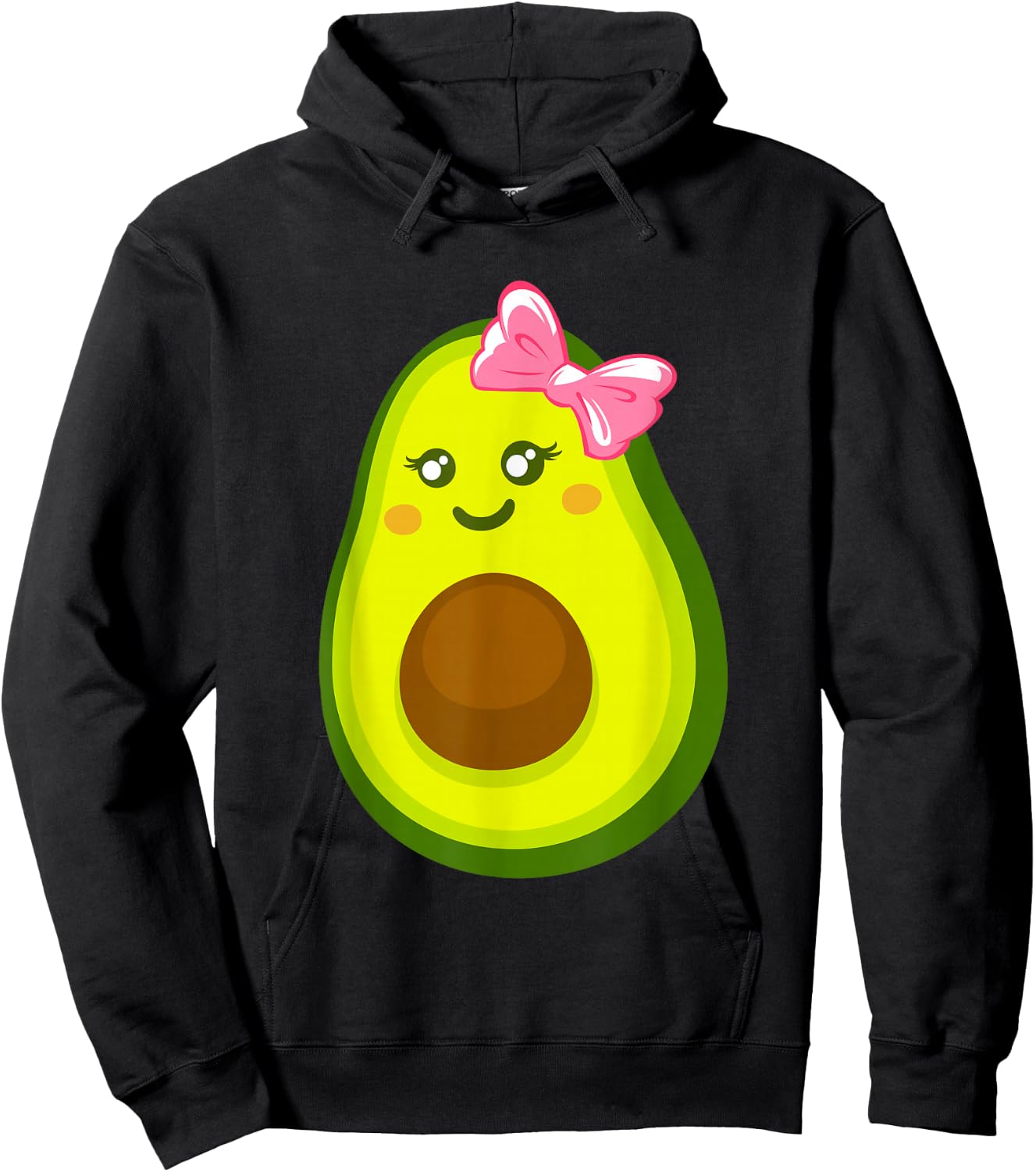 Avocado Woman and Girl Hoodie - Hoodie | Black