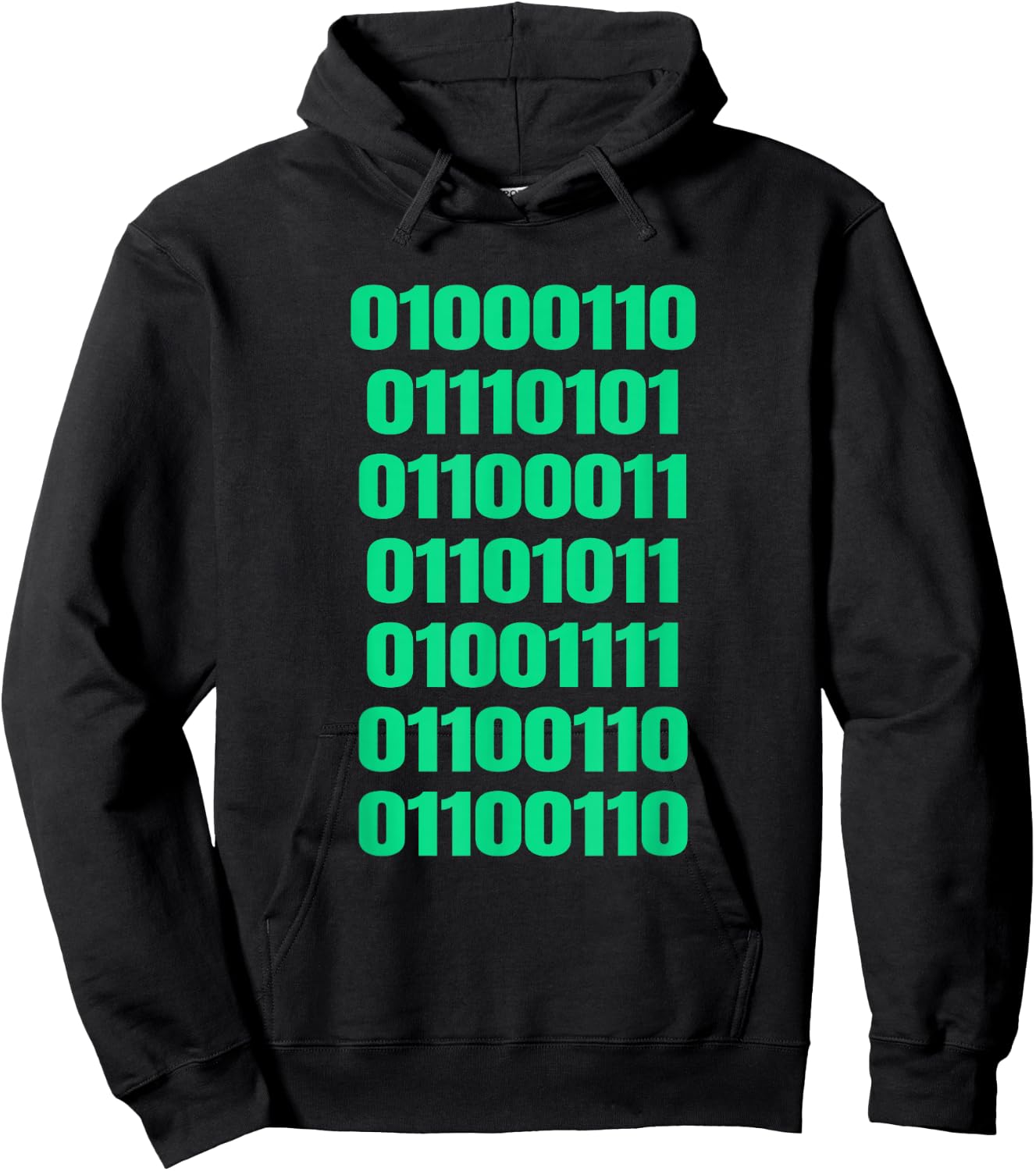Fuck Off in Binary Code Hoodie - Hoodie | Black