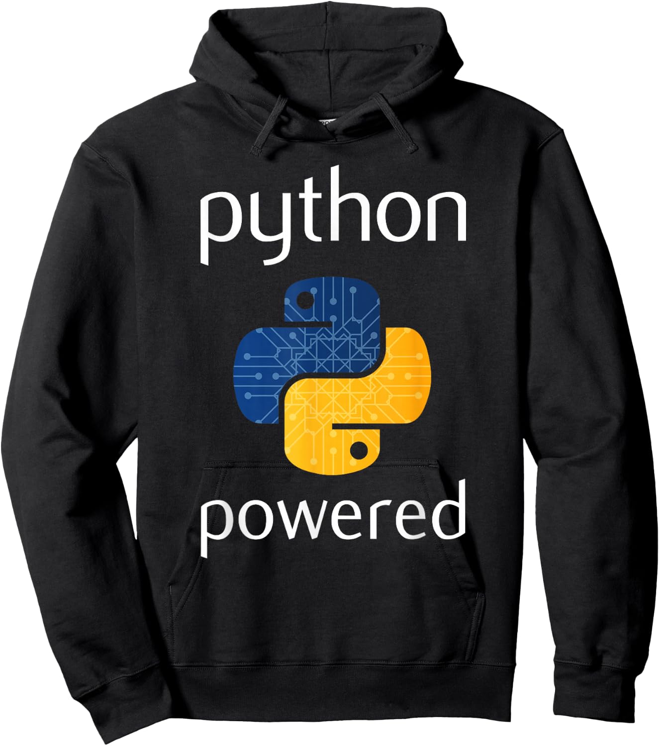 Python Powered Logo Programming Language Hoodie - Hoodie | Black