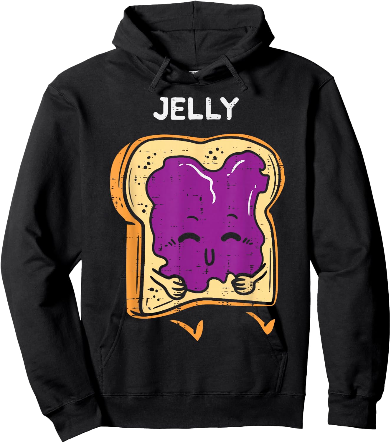 Jelly Toast Cute Matching Halloween Couples Him And Her Hoodie - Hoodie | Black