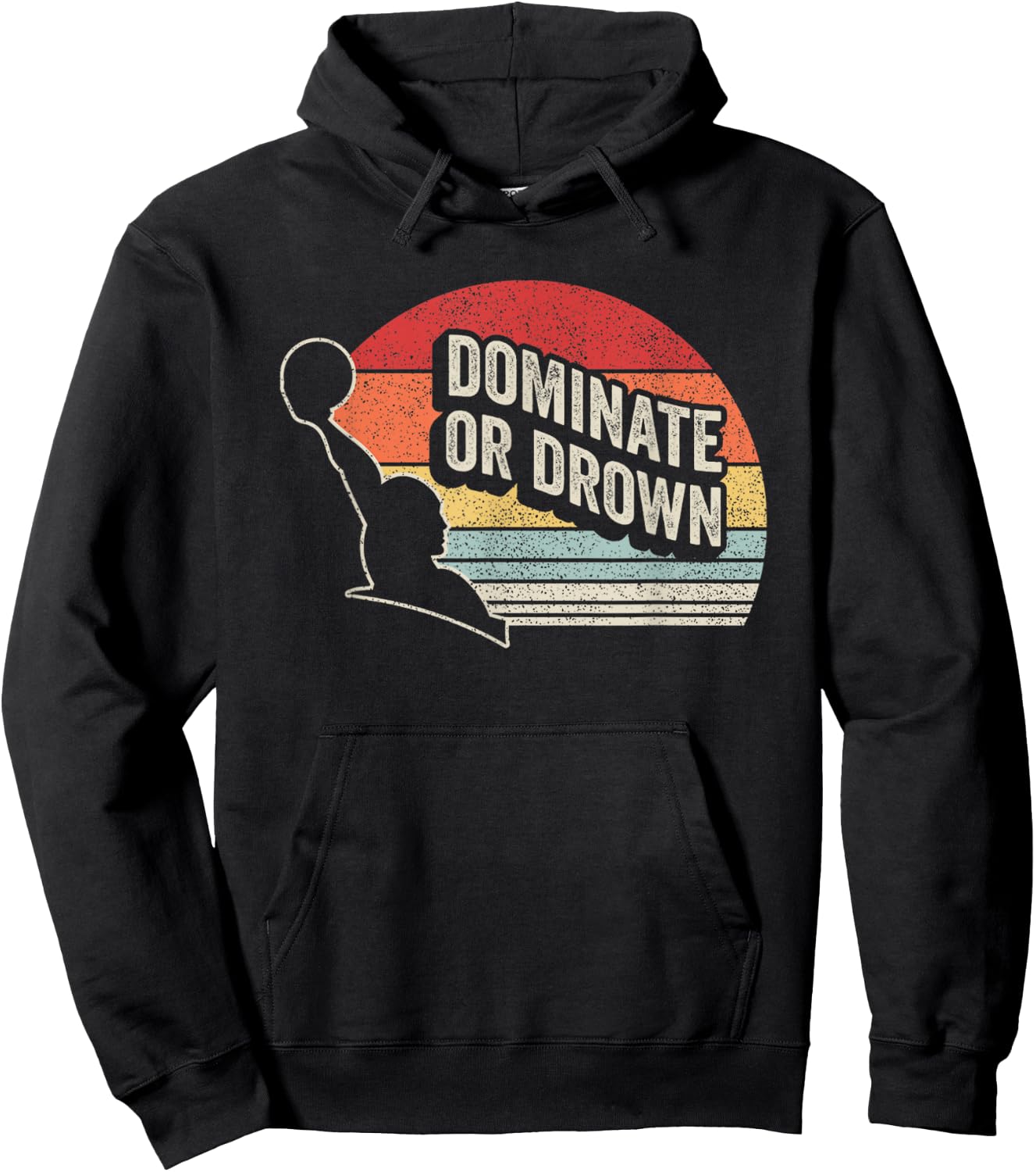 Water Polo Player Vintage Retro Water Polo Hoodie - Hoodie | Black