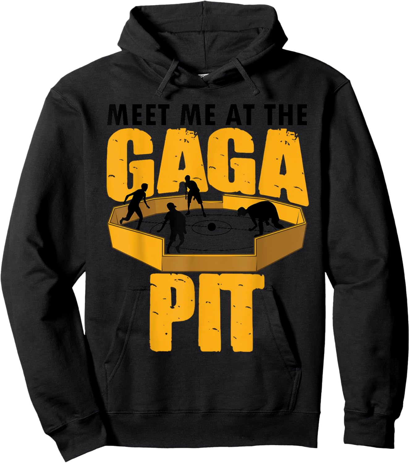 Cool Gaga Ball Gift Kids Funny Gaga ball Pit Dodgeball Hoodie - Hoodie | Black
