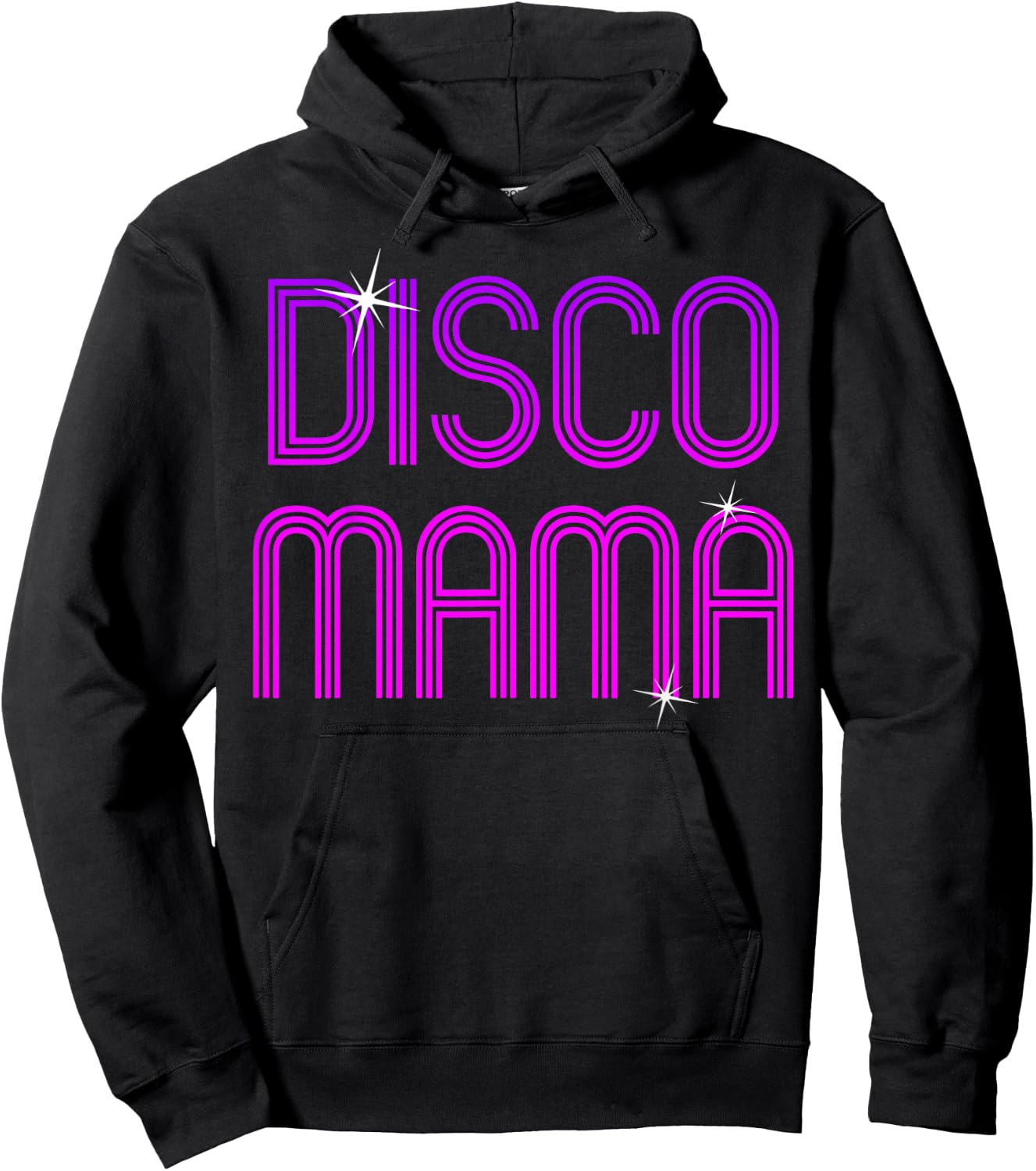 Vintage Retro Disco Mama 70s 80s Family Party Dance Theme Hoodie - Hoodie | Black