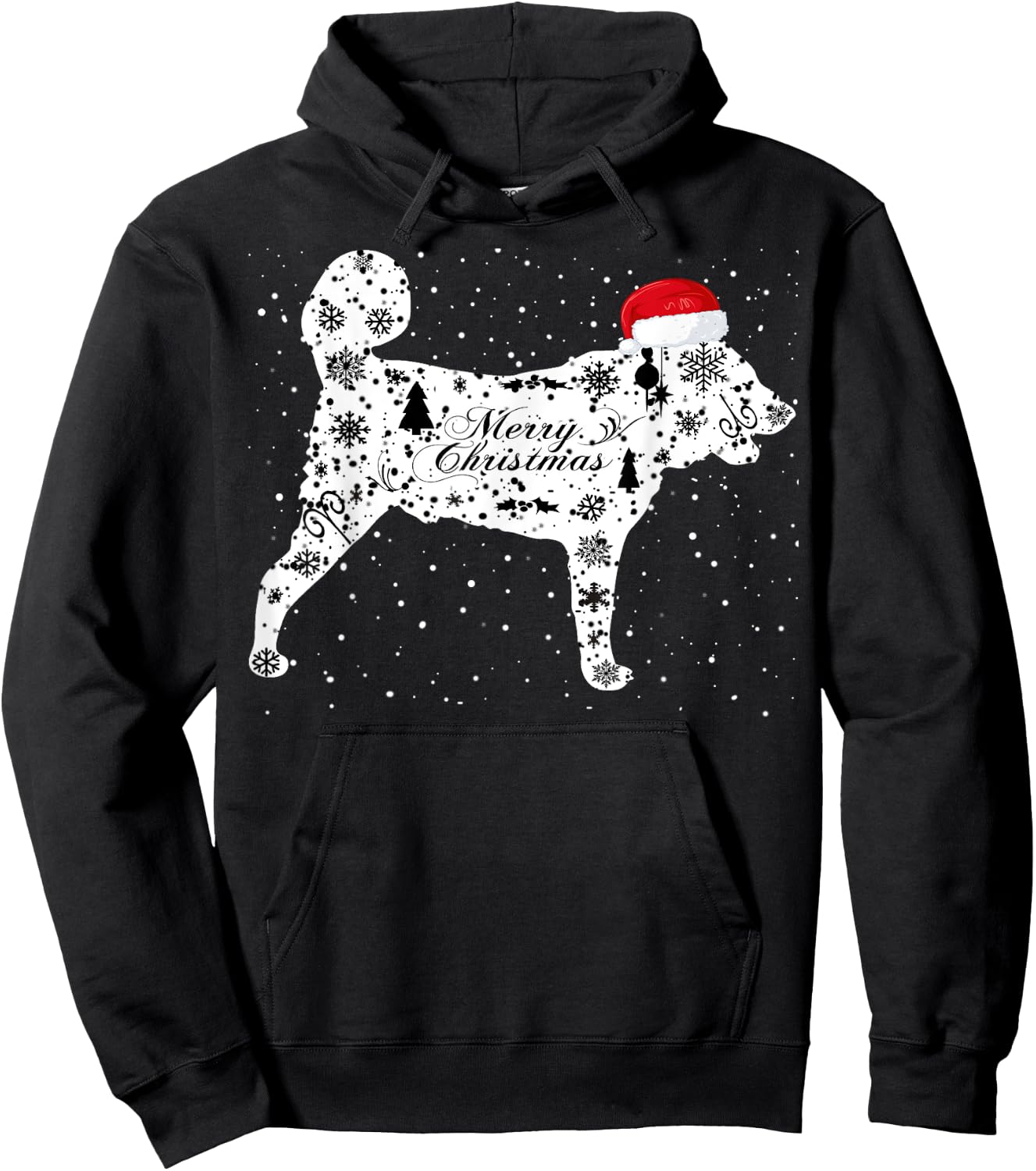 Merry Xmas Armenian Gampr Dog Dog Christmas Hoodie - Hoodie | Black