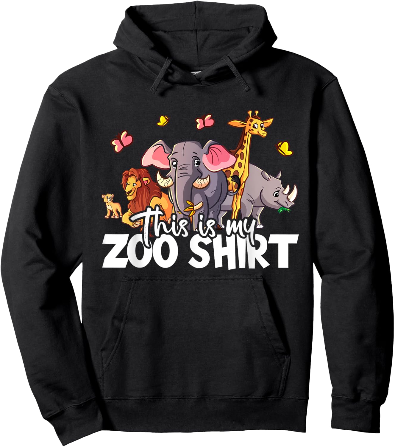 This is my zoo shirt I First zoo trip girls boys toddler Hoodie - Hoodie | Black
