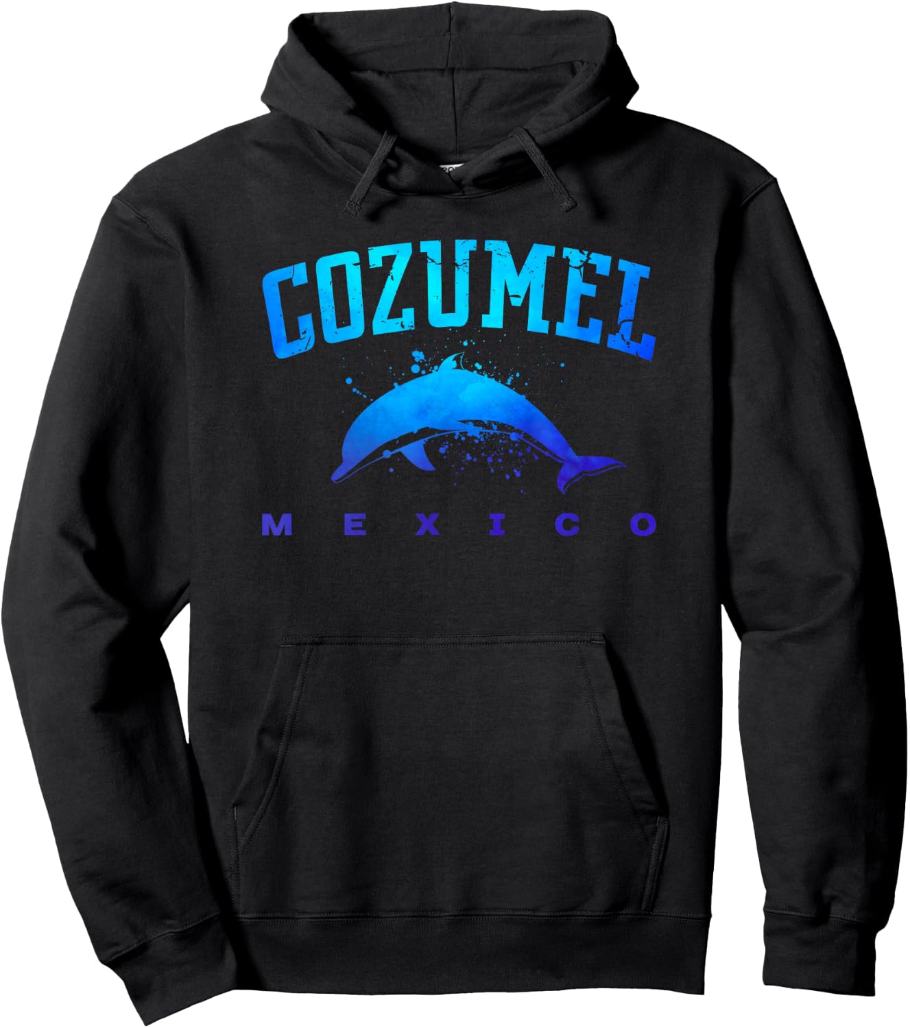 COZUMEL MEXICO Beach Vacation Scuba Diving Dolphin Graphic Women Kids Hoodie - Hoodie | Black