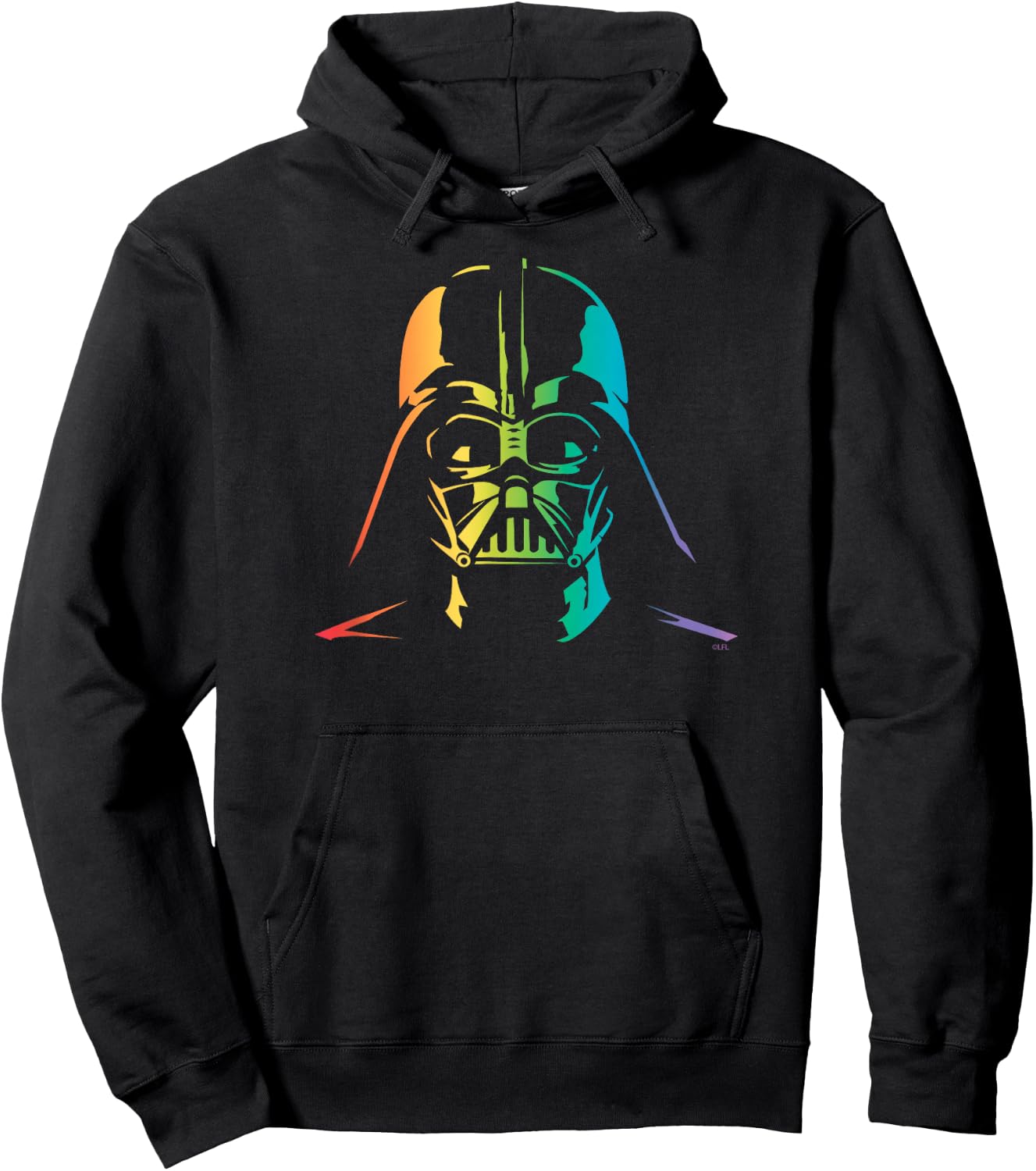 Star Wars Darth Vader Gradient Rainbow Pride Hoodie - Hoodie | Black