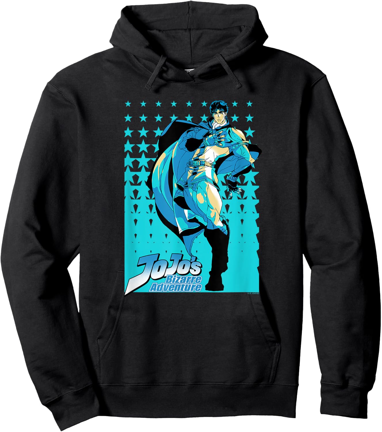 JoJo Part 1 Phantom Blood Jonathan Joestar Star Pattern Hoodie - Hoodie | Black