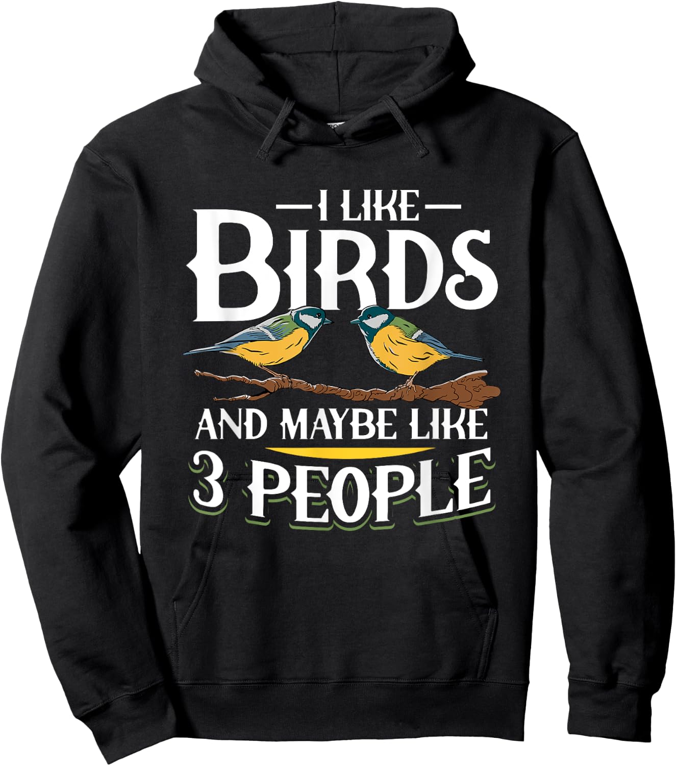 Birds I like Birds and maybe like 3 people Hoodie - Hoodie | Black
