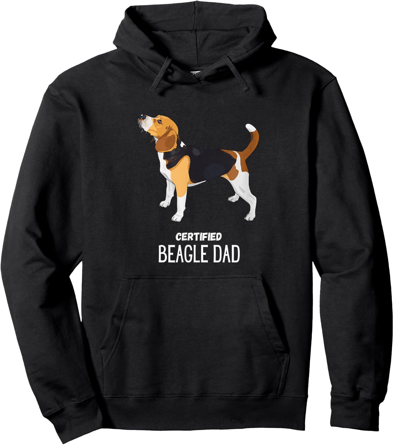 Certified beagle dad Hoodie - Hoodie | Black