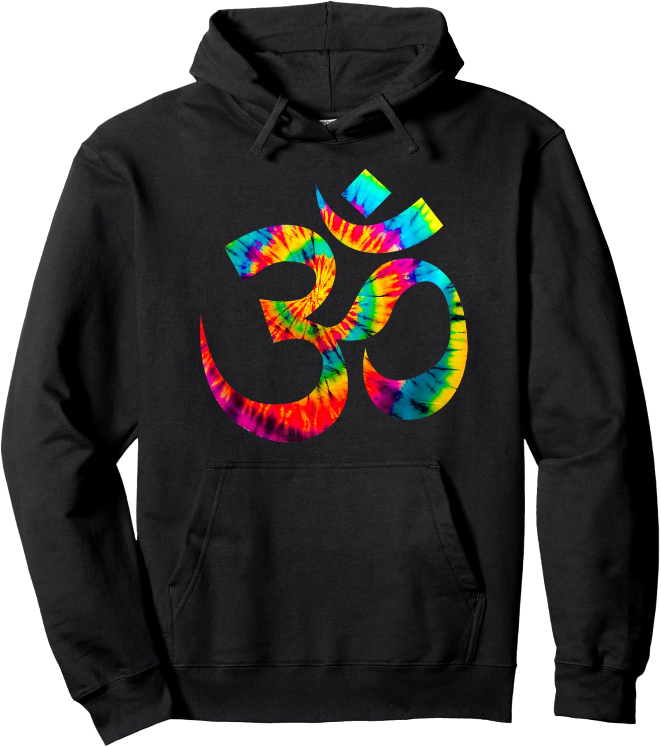 Om Yoga Aum Ohm Hindu Spiritual Meditation Tie Dye Hoodie - Hoodie | Black