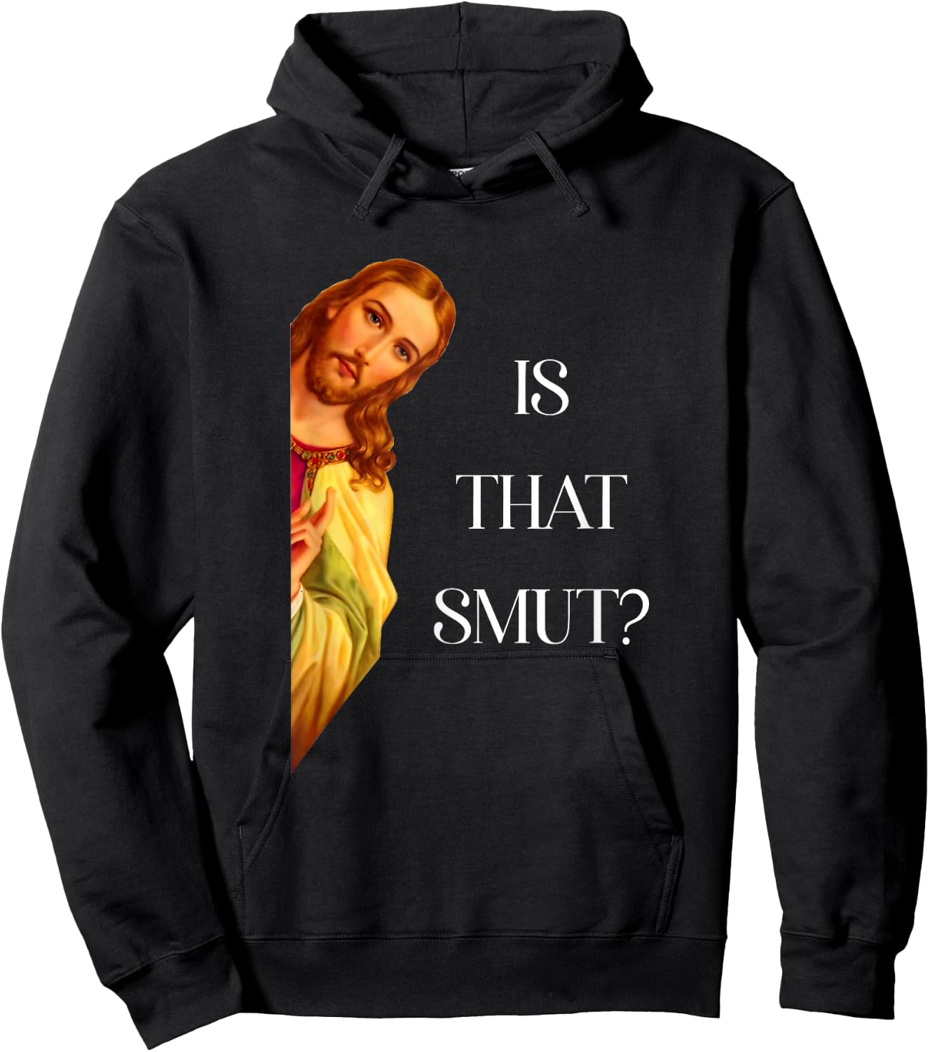 Is That Smut Funny Jesus Book Spicy Smutty Books Romantasy Hoodie - Hoodie | Black