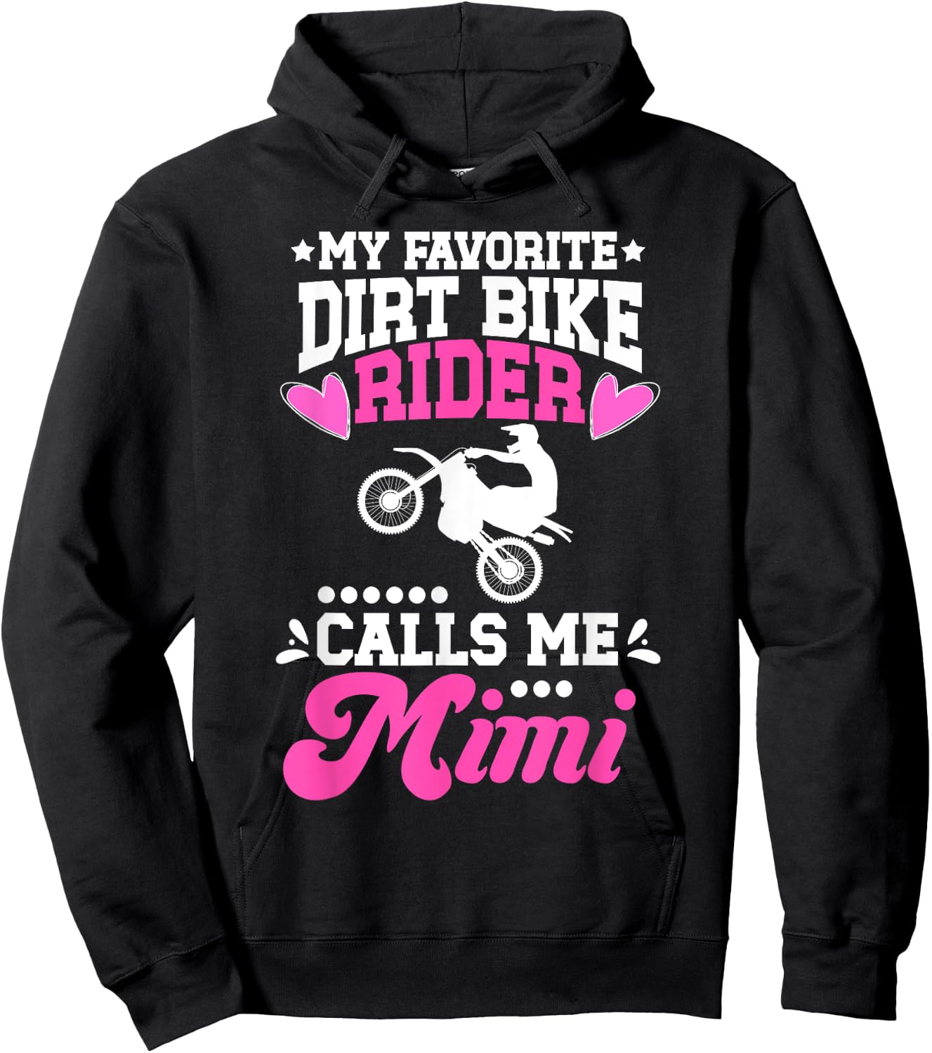 My Favorite Dirt Biker Mimi Dirt Bike Mimi Grandma Hoodie - Hoodie | Black