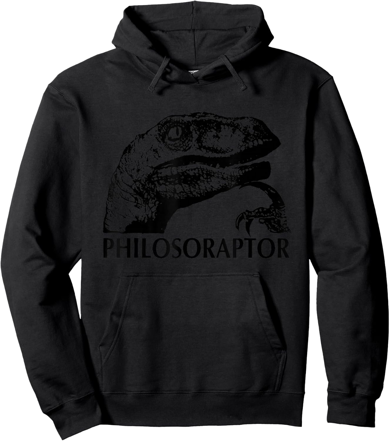 PHILOSORAPTOR - funny - viral meme - dinosaur Hoodie - Hoodie | Black