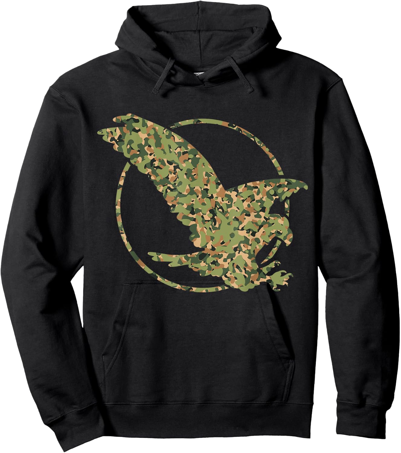 Eagle Camo Camouflage Gifts Hoodie - Hoodie | Black