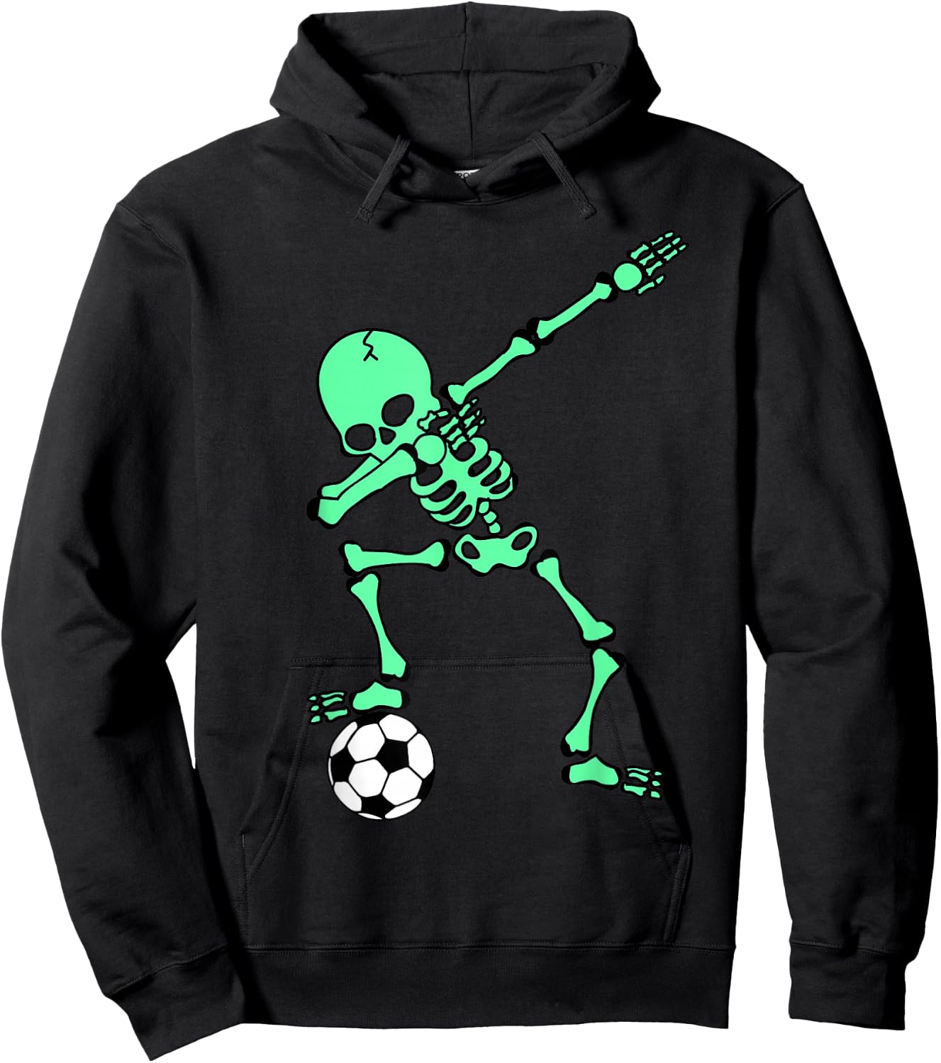 Dabbing Skeleton Soccer Shirt, Halloween Dab Shirt, Kids Hoodie - Hoodie | Black