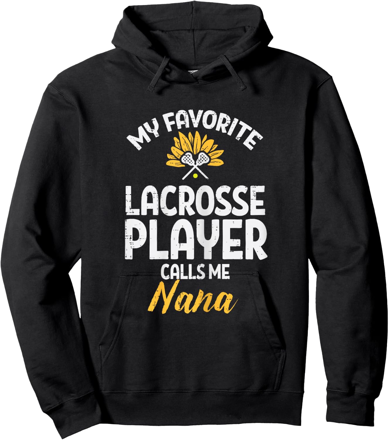 Favorite Lacrosse Player Nana Lax Family Grandma Mimi Women Hoodie - Hoodie | Black