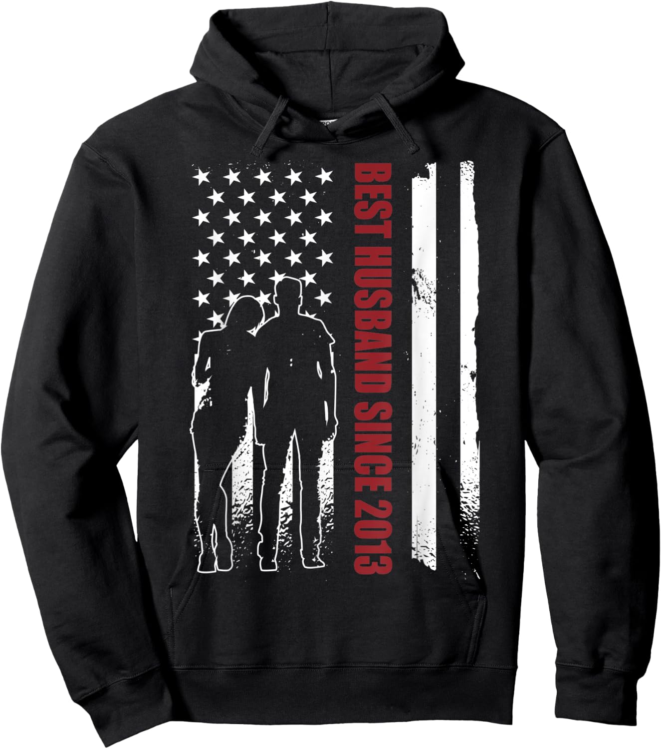 9th Wedding Anniversary Retro Best Husband Since 2013 Hoodie - Hoodie | Black