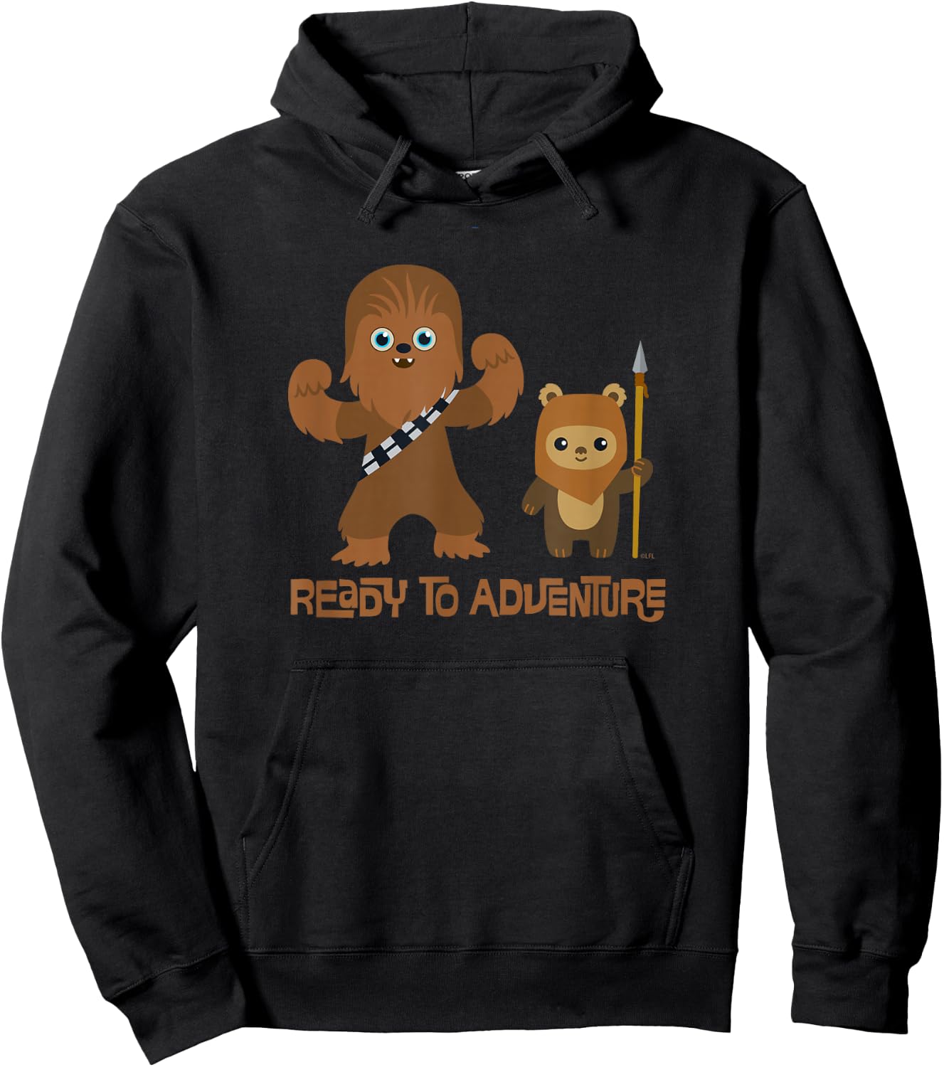 Star Wars Chewbacca and Ewok Ready to Adventure Hoodie - Hoodie | Black