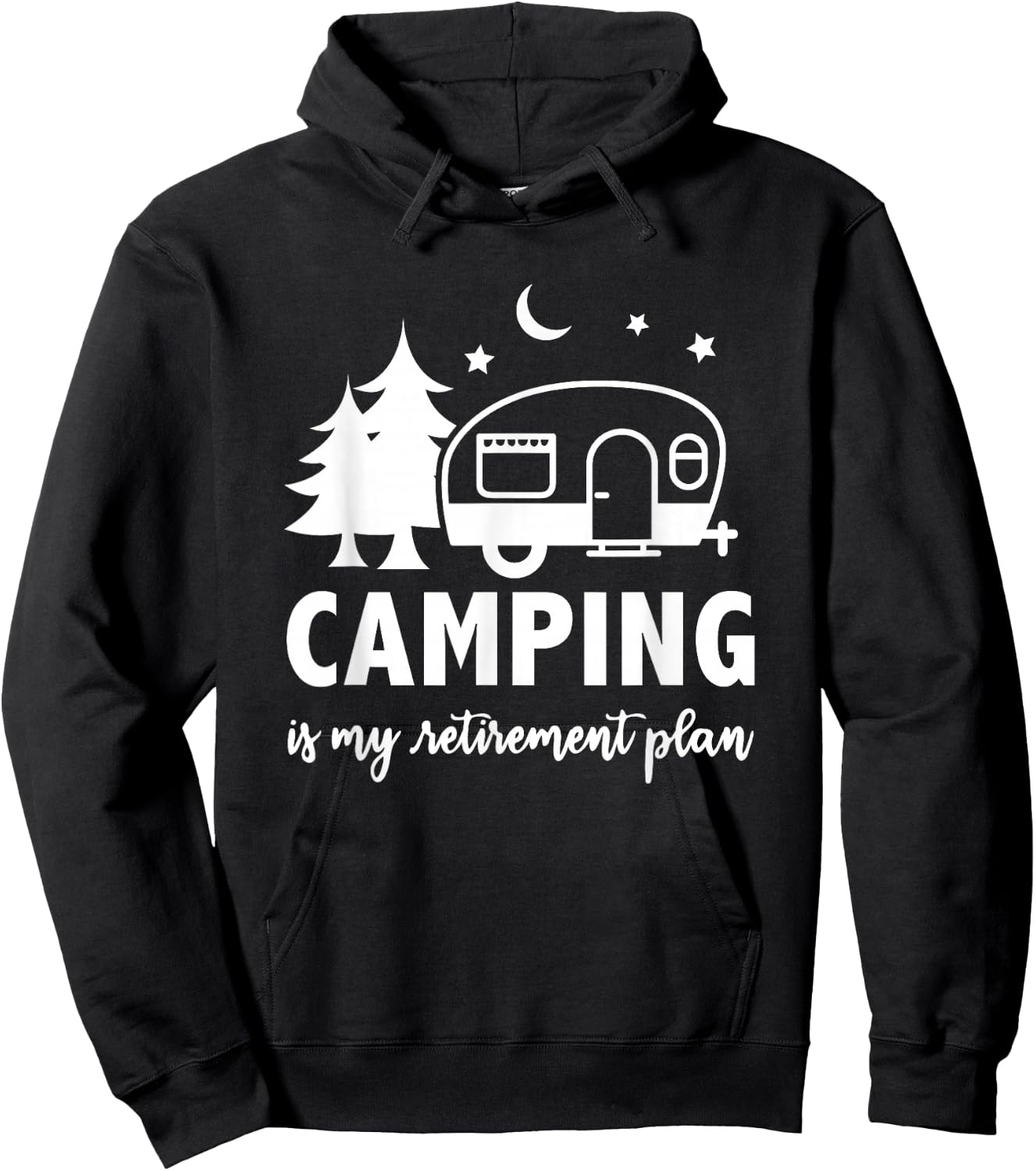 Camping Is My Retirement Plan Retirement RV Camper Hoodie - Hoodie | Black