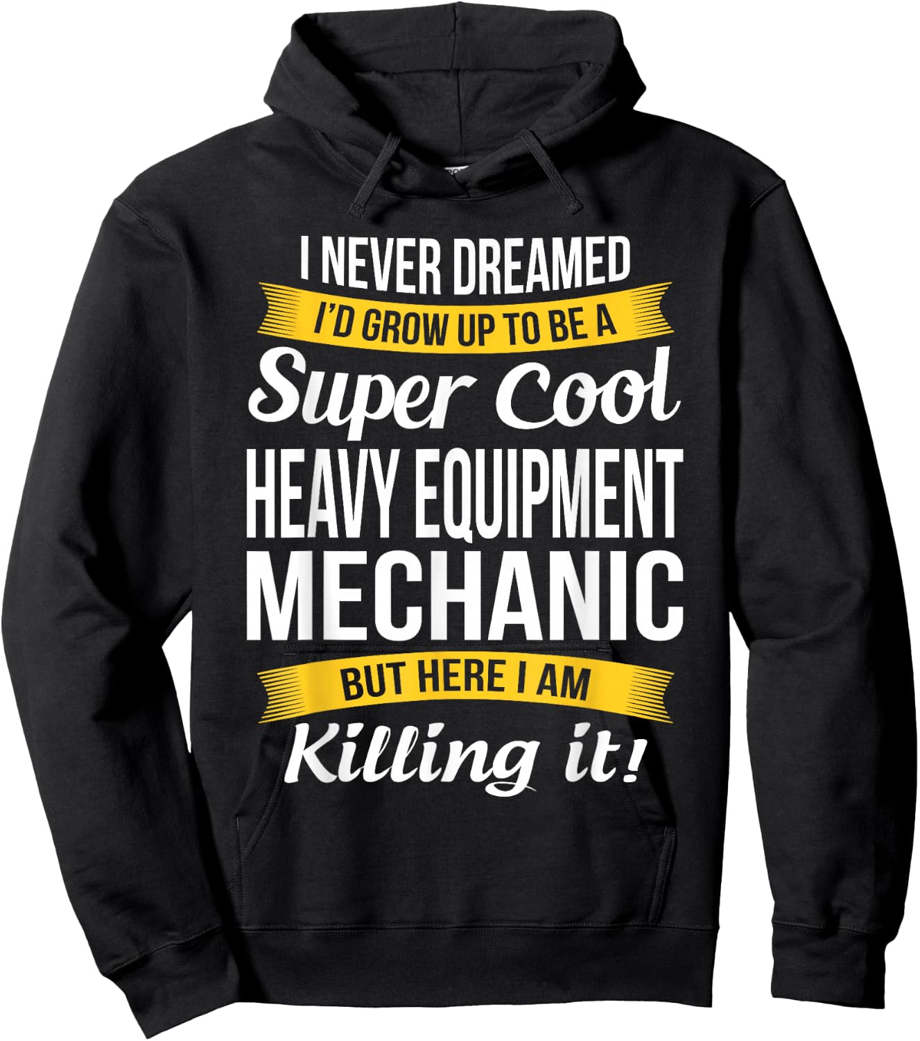Heavy Equipment Mechanic Funny Gift Hoodie - Hoodie | Black