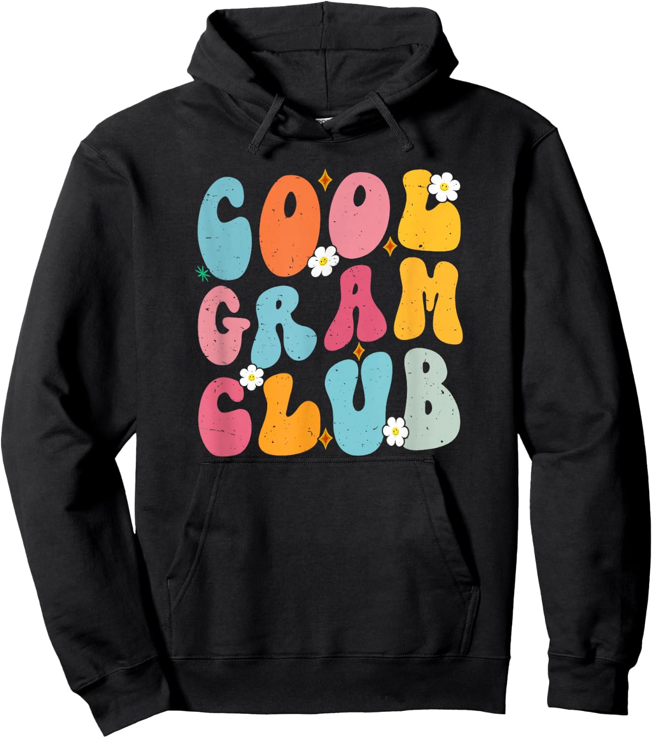 Cool Gram Club Mother's Day Groovy Retro Best Mom Ever Hoodie - Hoodie | Black