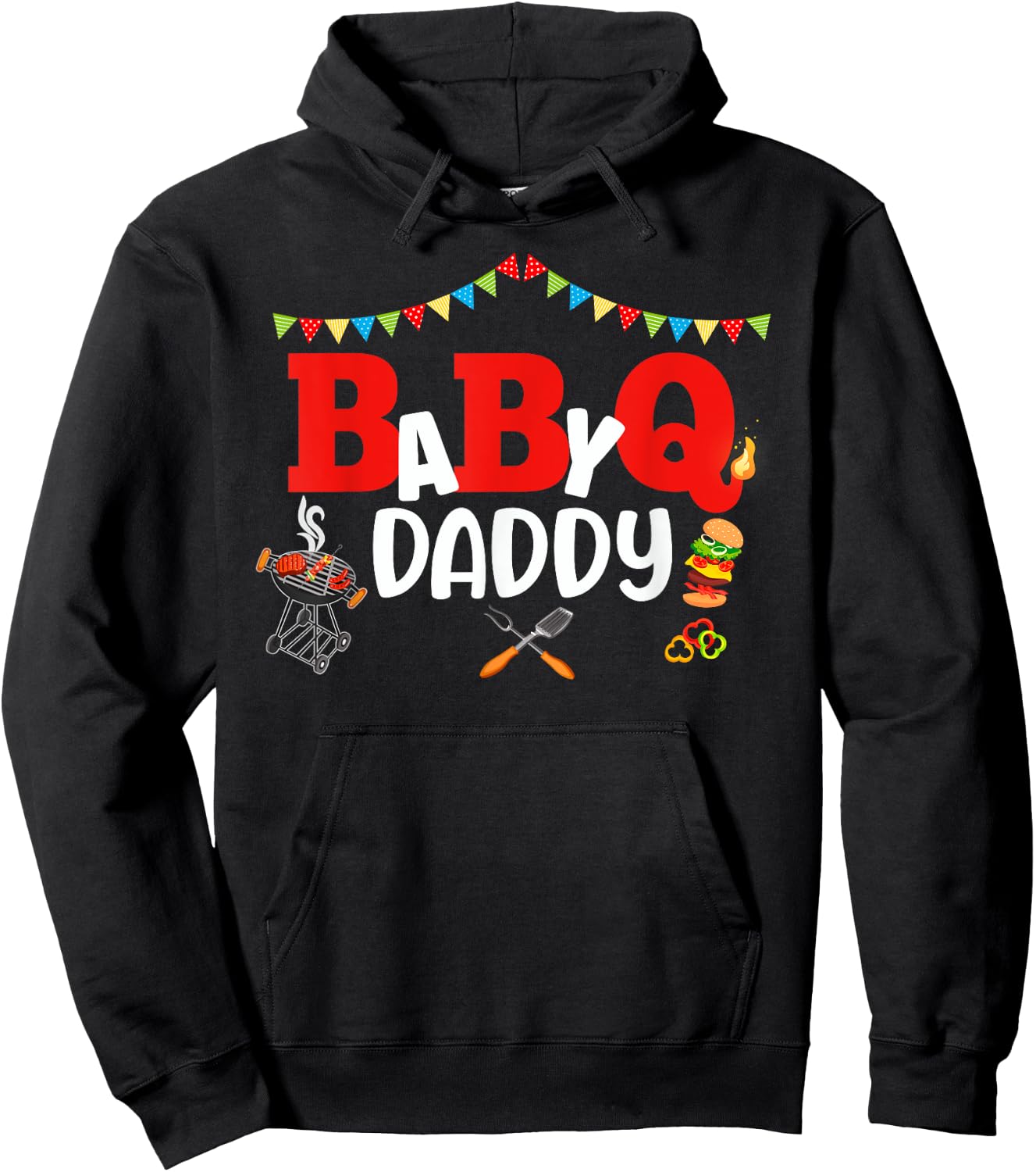 BBQ Baby Shower Gender Reveal Matching Group Outfit Hoodie - Hoodie | Black