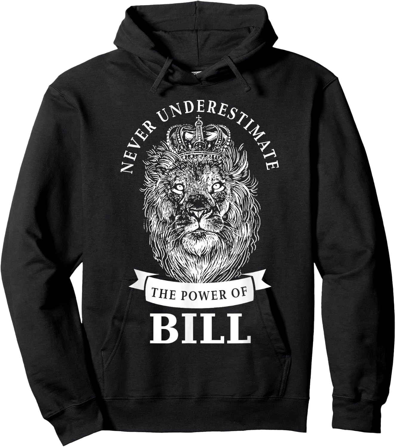 Bill Name Lion Hoodie - Hoodie | Black