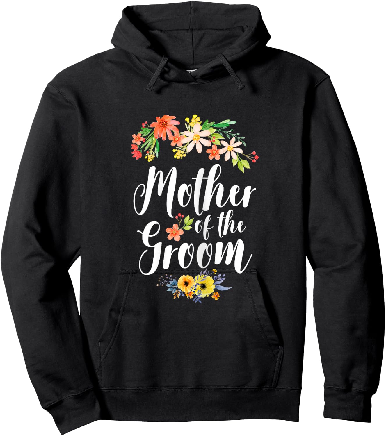 Mother of The Groom - Cute Wedding Marriage Groom Mom Hoodie - Hoodie | Black