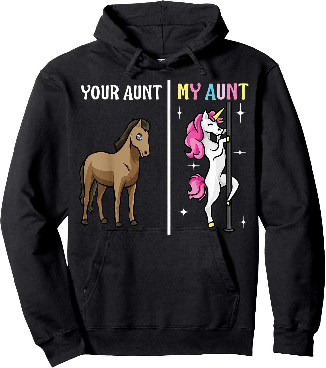 Your Aunt My Aunt Unicorn Gift Matching Family Hoodie - Hoodie | Black