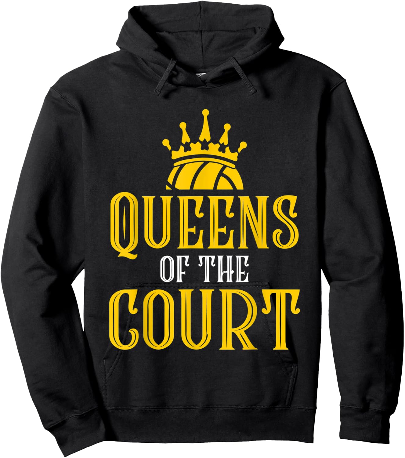 Queens Of The-Court Volleyball Player Apparel - Volleyball Hoodie - Hoodie | Black