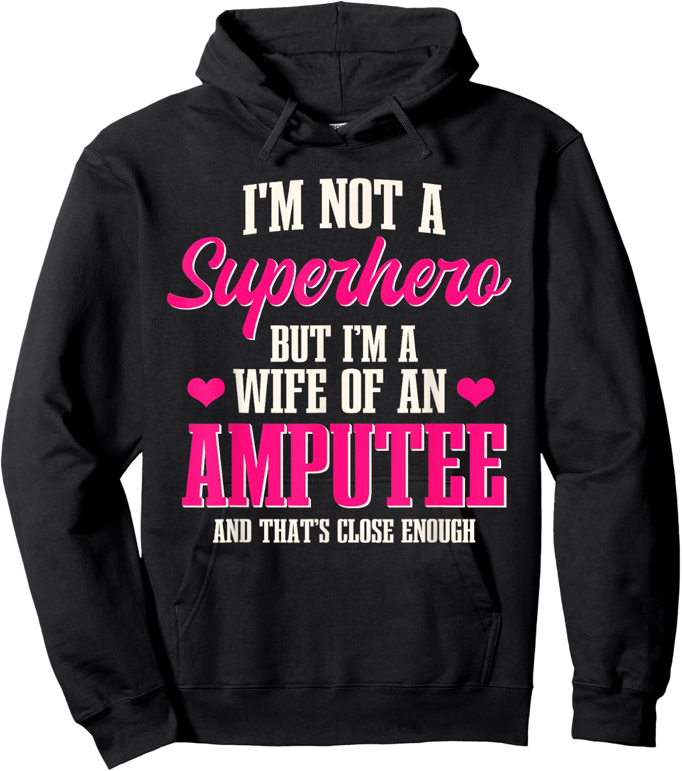 Wife Of An Amputee Amputated Handicapped Disability Hoodie - Hoodie | Black