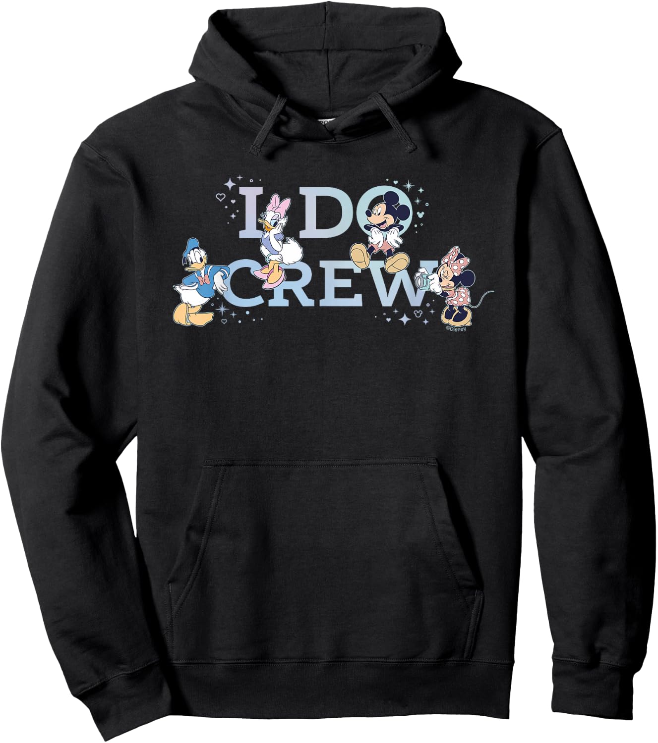 Disney “I Do Crew” Wedding Bridal Shower Bachelorette Party Hoodie - Hoodie | Black