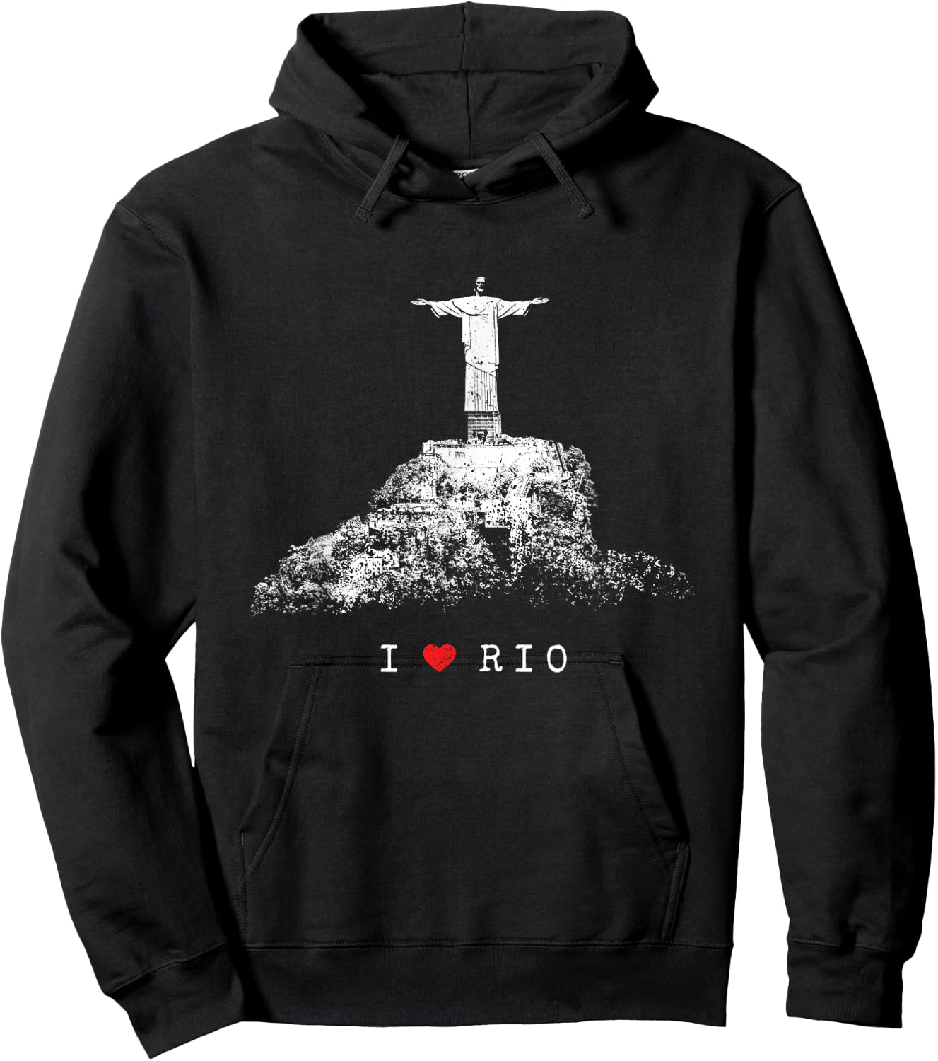 Rio de Janeiro Skyline Statue of Jesus Christ Brazil Love Hoodie - Hoodie | Black