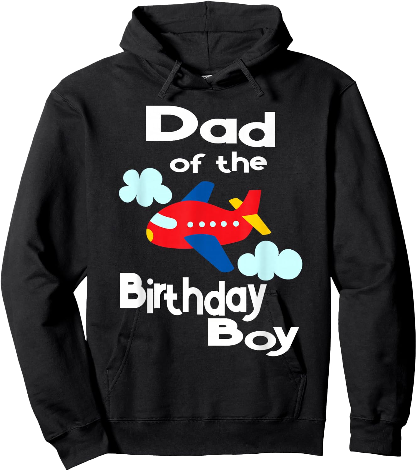 Airplane Birthday Shirt Dad of the Birthday Boy Party Hoodie - Hoodie | Black