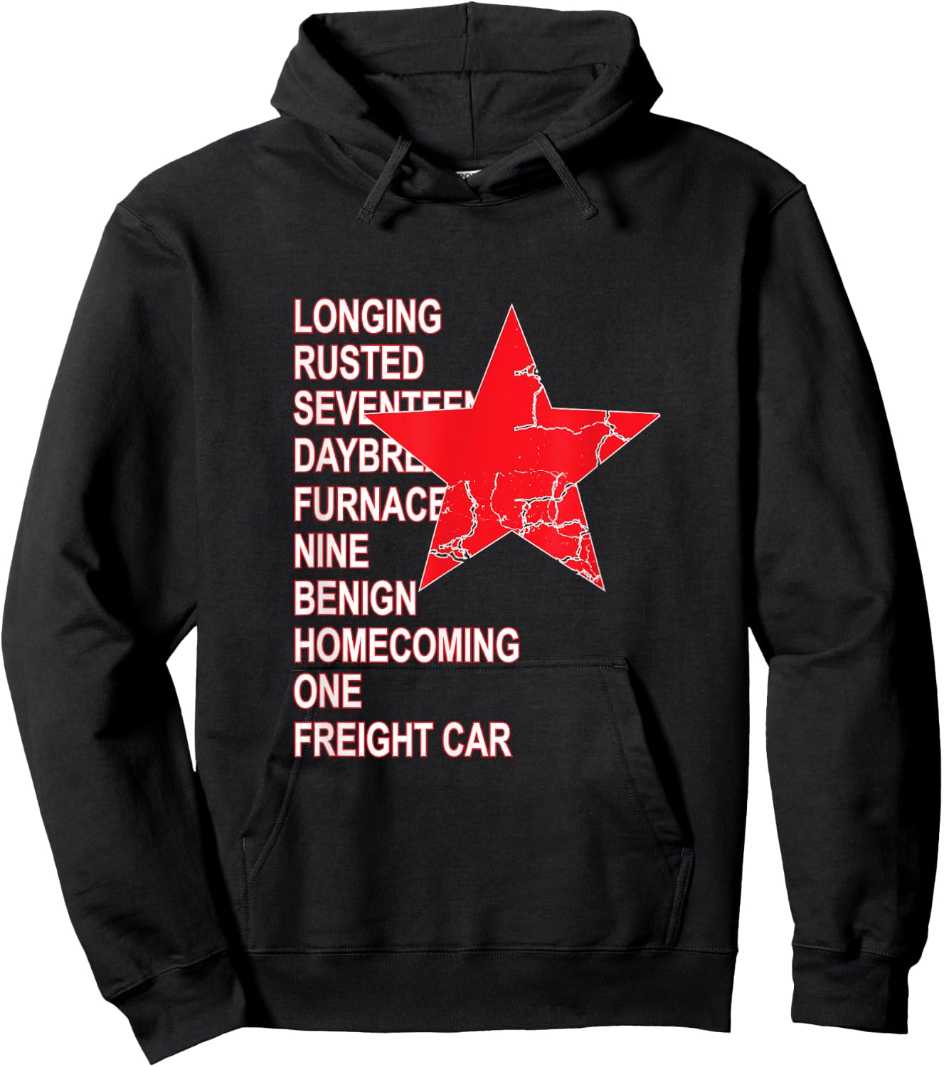 Red Soldier Star Trigger Words Hero Hoodie - Hoodie | Black