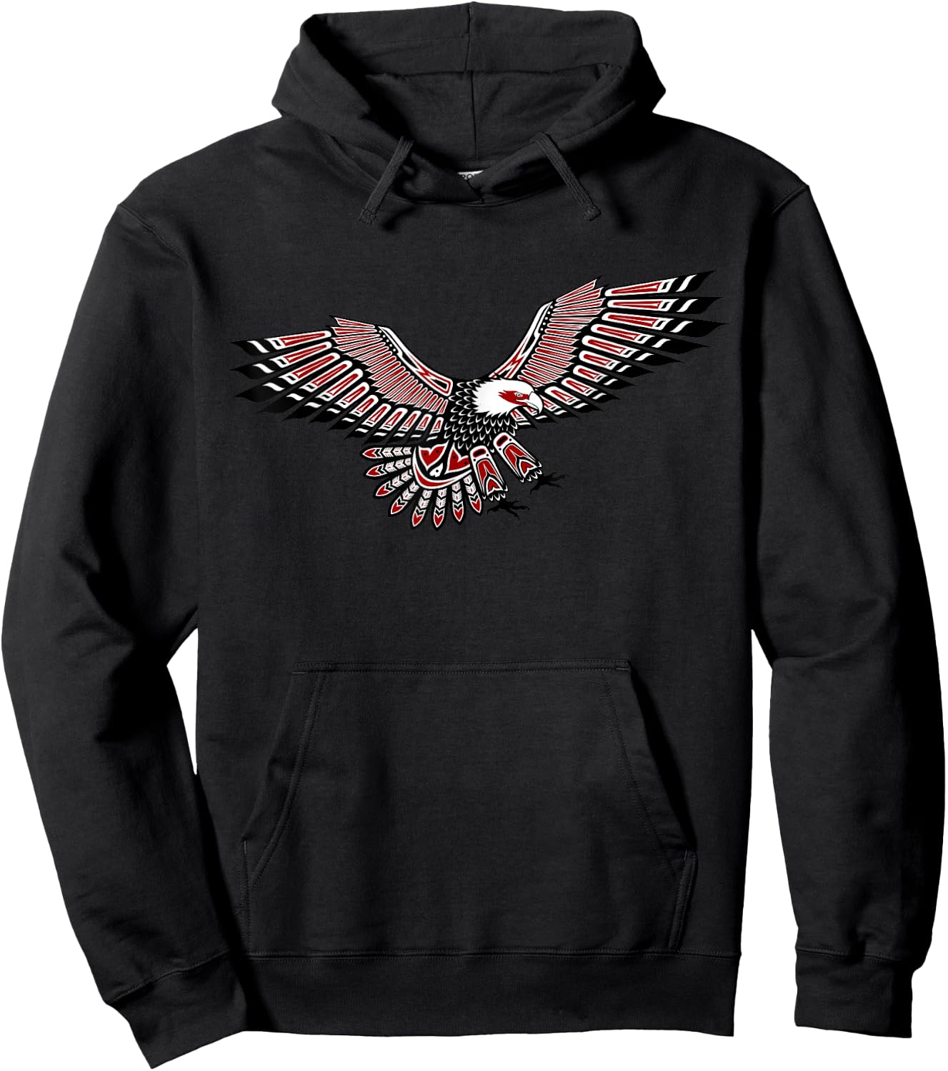 Native American Indian Eagle Totem Art Northwest Hoodie - Hoodie | Black