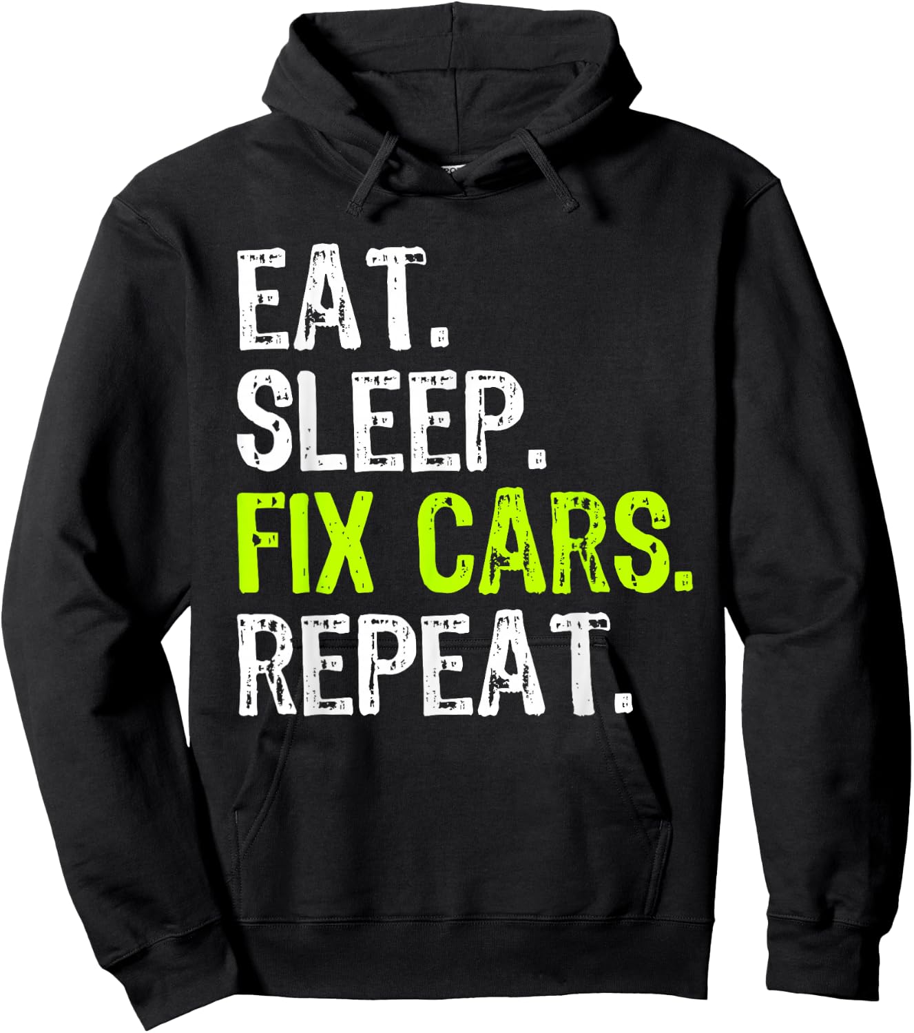 Eat Sleep Fix Cars Mechanic Funny Hoodie - Hoodie | Black