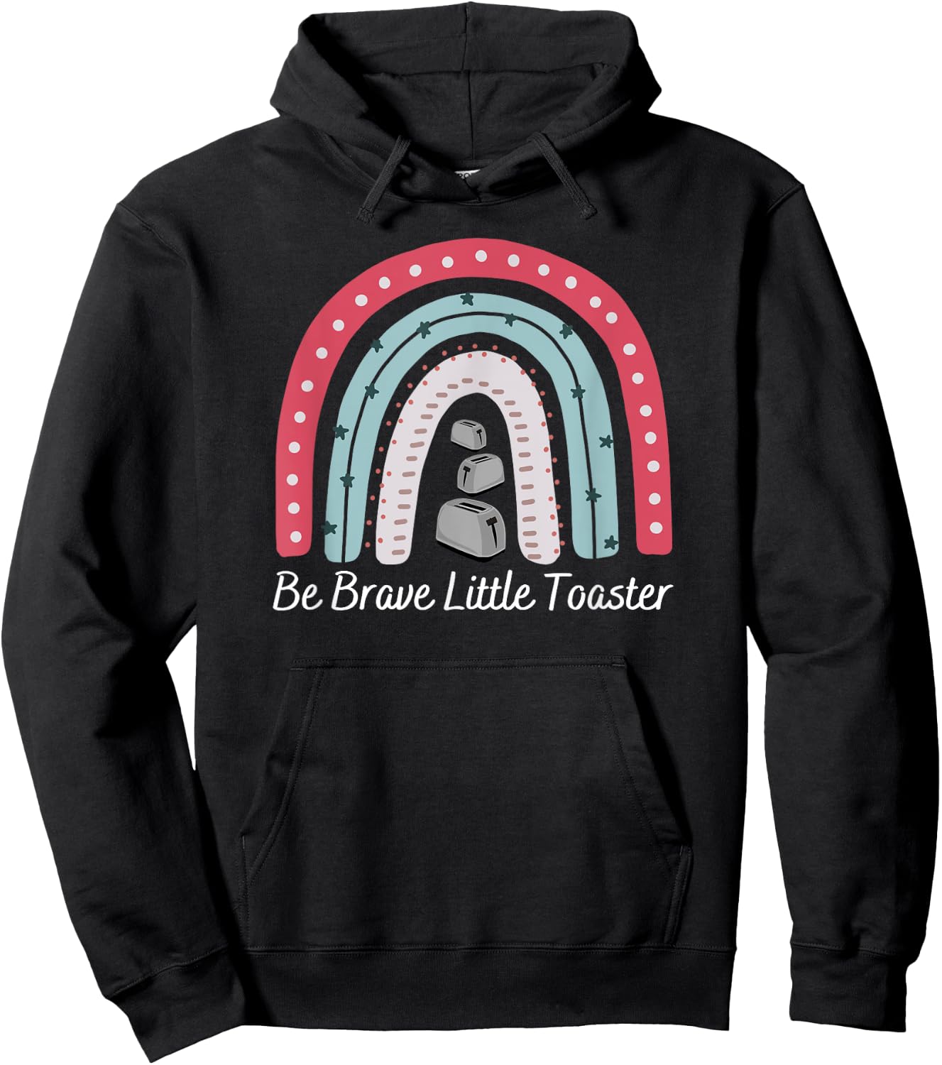 Be Brave, Little Toaster Positive Classic 80s and 90s Retro Hoodie - Hoodie | Black