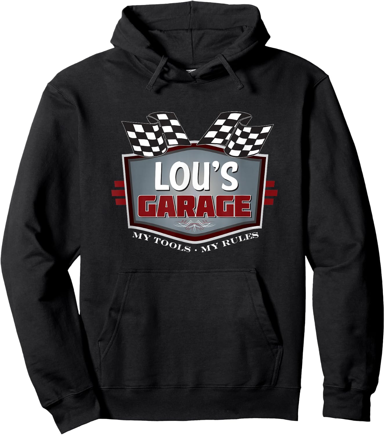 Lou's Garage - Funny Car Guy - My Tools My Rules Hoodie - Hoodie | Black