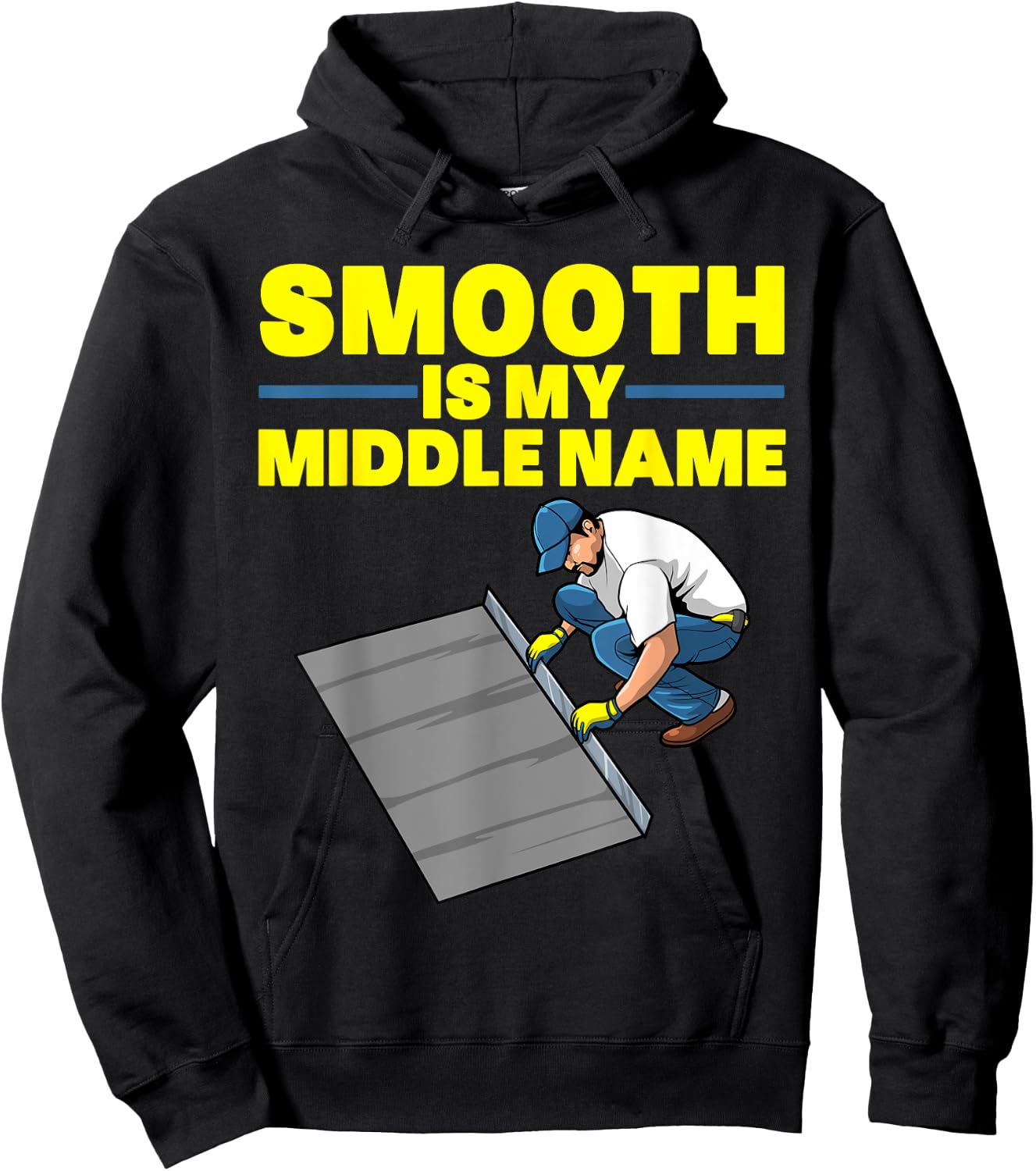 Funny Concrete Finisher Art Men Dad Smooth Concrete Finisher Hoodie - Hoodie | Black