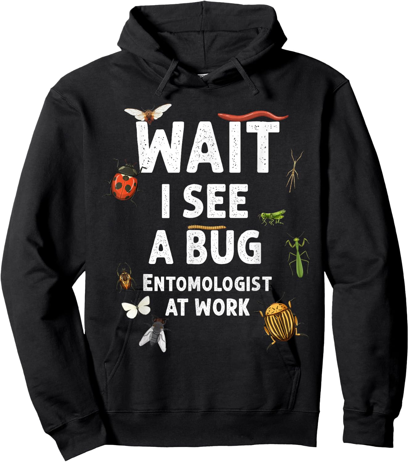 Kids Entomology Toddlers Wait I See A Bug Catchers Costume Hoodie - Hoodie | Black