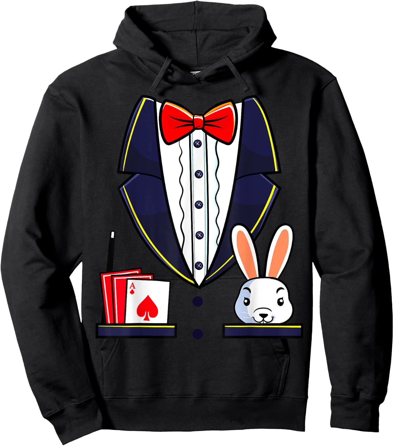 Magician Costume Halloween Magic Show Men Women Kids Boys Hoodie - Hoodie | Black