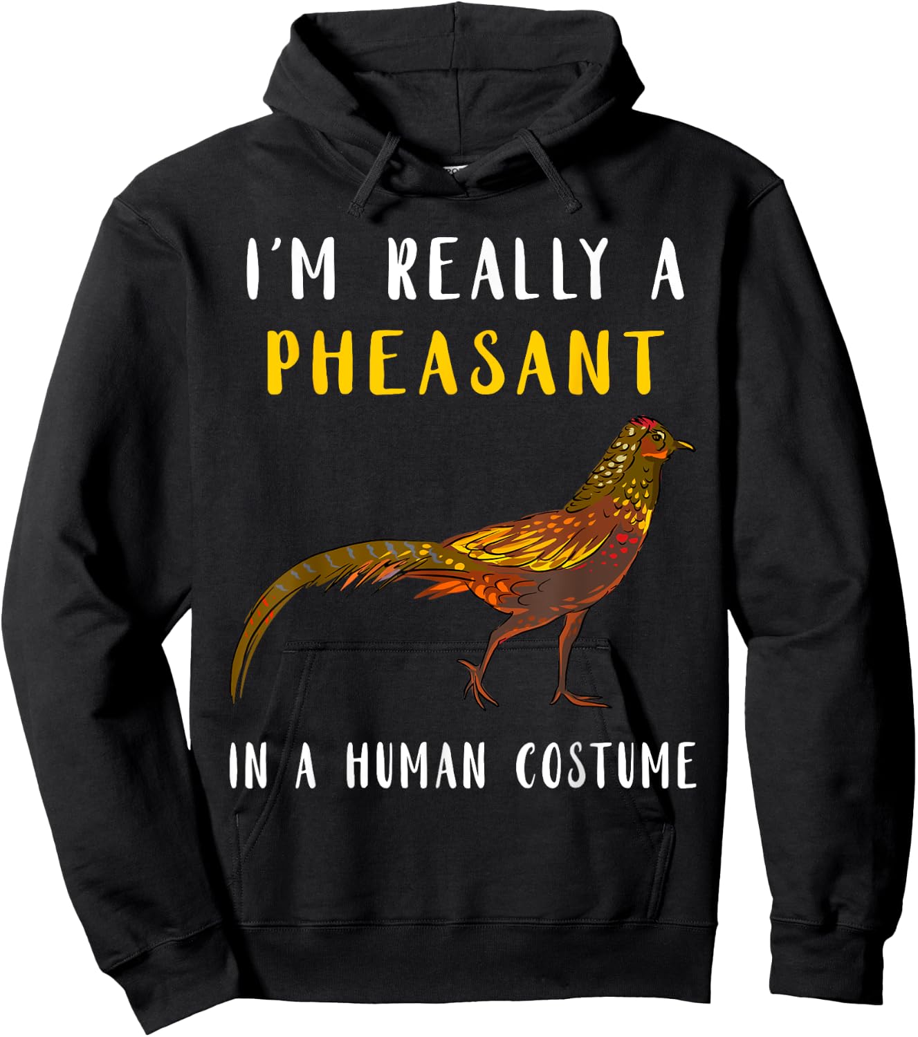 Pheasant Hunting Human Costume Pheasant Lover Plucking Hoodie - Hoodie | Black