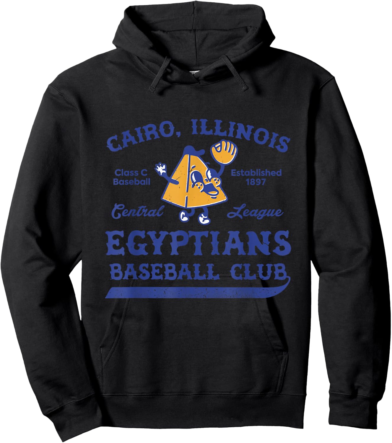 Cairo Egyptians Illinois Vintage Defunct Baseball Hoodie - Hoodie | Black